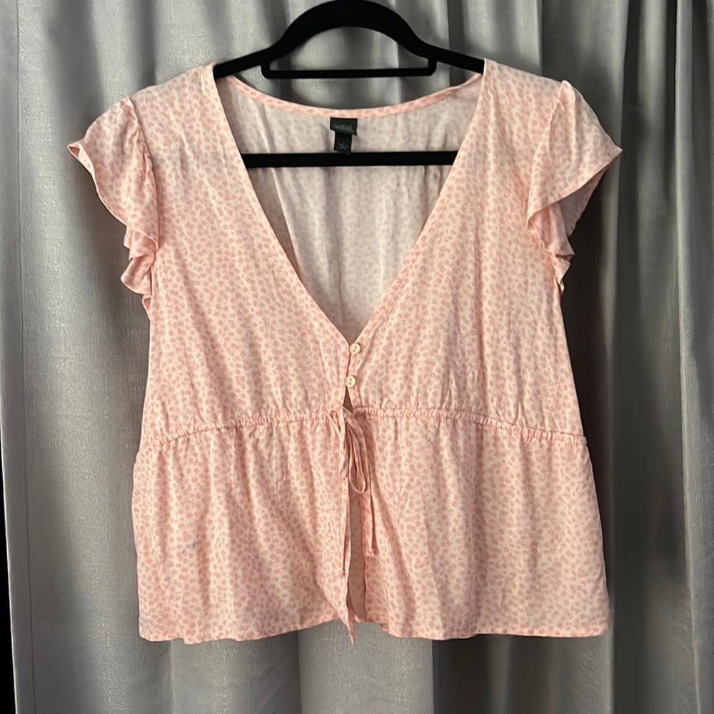 pink floral shirt
